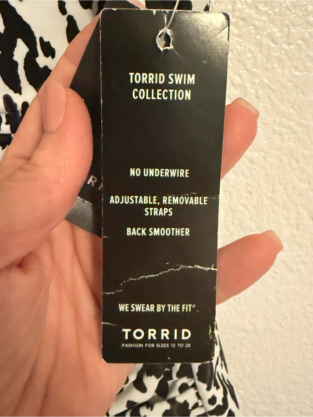 Torrid Womens Size 0 Large White & Black Leopard Print One Piece Swimsuit NWT - Picture 8 of 11
